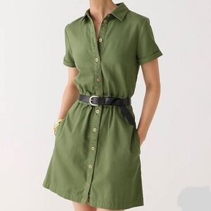 J.Crew Button Front Chino Utility Dress
